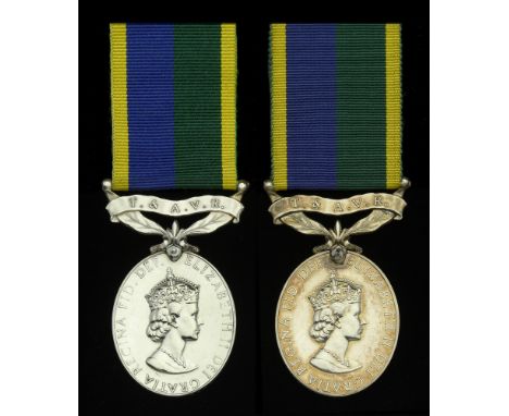 Efficiency Medal, E.II.R., 2nd issue, T. & A.V.R. (2) (22824535 W.O. Cl. 2. R. C. Sadler. REME.; 24112733 LCpl I M Ball REME)
