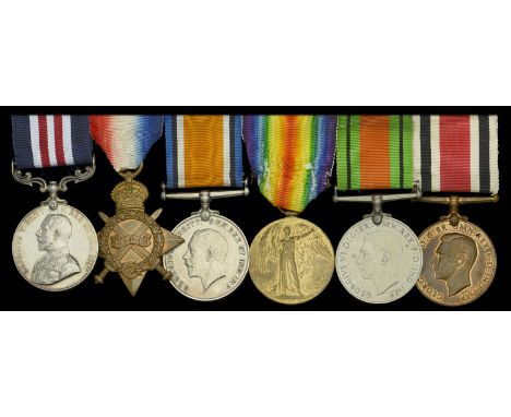 A Great War ‘Western Front’ M.M. group of six awarded to Lieutenant R. S. Lane, Royal Engineers  Military Medal, G.V.R. (6563