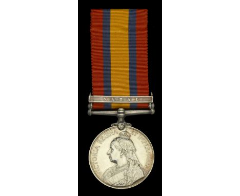 Queen’s South Africa 1899-1902, 1 clasp, Natal (Tpr: E. Button. Murray’s Horse) extremely fine and rare to unit £240-£280  --