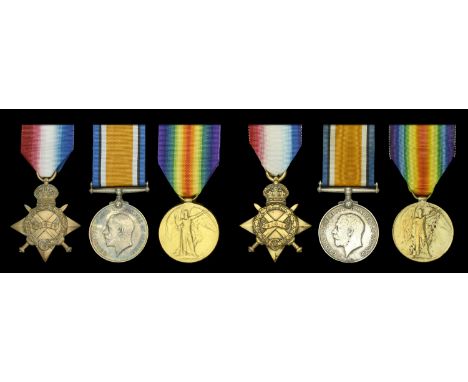 Three: Petty Officer (Leading Torpedo Operator) E. C. Moss, Royal Navy 1914-15 Star (234975, E. C. Moss, A.B. R.N.); British 