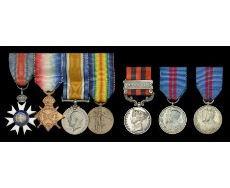 An unattributed C.M.G. mounted group of four miniature dress medals The Most Distinguished Order of St. Michael and St. Georg