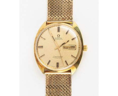 Reference number 166036, the 30mm round gold dial with baton hour markers, calibrated outer ring, day and date aperture at 3 