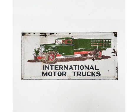 Green and white enamel Rectangular 60cm high, 30cm widewear consistent with age