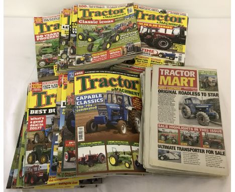 26 copies of "Tractor &amp; Machinery" magazine. Dates range from 2016 to 2018. Together with 11 copies of "Tractor Mart" new
