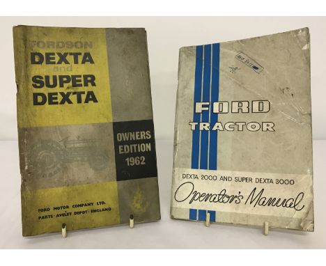 2 vintage Ford tractor manuals for Dexta &amp; Super Dexta and Dexta 2000 &amp; Super Dexta 3000.  
