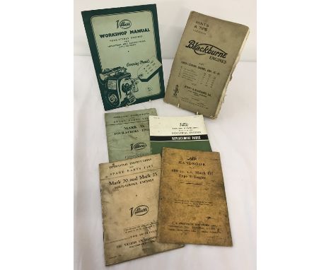 6 vintage 4 stroke engine manuals. To include Villiers, Jap and Blackburne.  