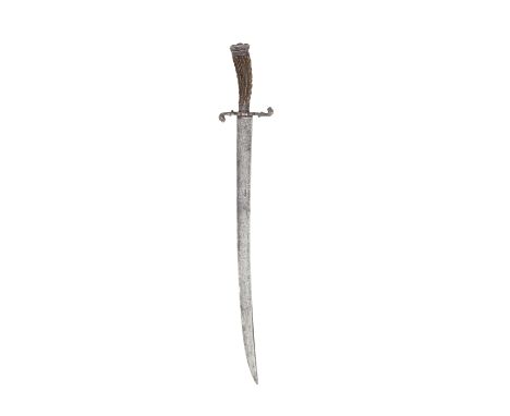 An English Silver-Mounted Hunting HangerLate 17th Century, Silver Mark WK Conjoined, Probably Of William KnightWith slender s