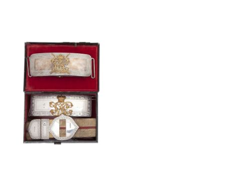 A Cased Silver-Mounted Flap Pouch And Shoulder-Belt Of An Officer In The 3rd (The King's Own) Hussars, And A Silver-Mounted F