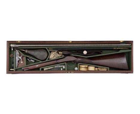 A Very Rare Cased 19-Bore Forsyth Patent Roller Primer Sporting GunBy Forsyth &amp; Co., Patent Gun Maker's, London, No. 410,