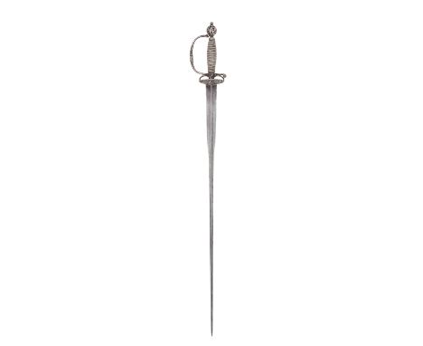 A Silver-Hilted Small-Sword, Probably For a Naval OfficerLondon Silver Hallmarks For 1764, Maker's Mark Of William KinmanWith