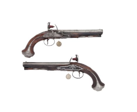 A Pair Of 20-Bore Flintlock Holster Pistols By Ketland &amp; Co., Circa 1785With slightly swamped octagonal barrels each with