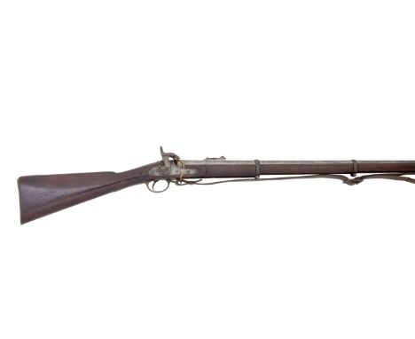 A .577 Percussion 1853 Pattern Third Model Rifle MusketDated 1860Of regulation pattern, the tang of the butt-plate stamped 'V