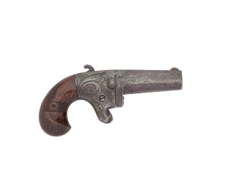 A .41 Rim-Fire National Arms Co. No. 2 Deringer No. 8758, Circa 1865-70With barrel pivoting down to the left for loading, sta