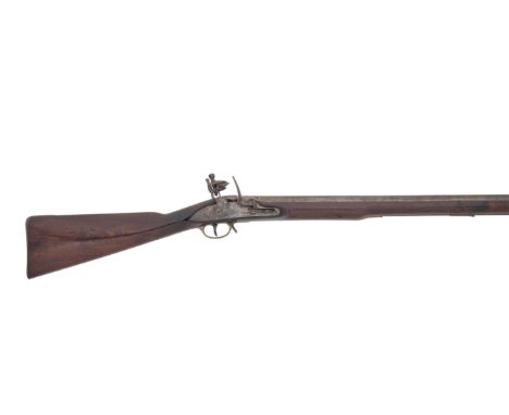 A 10-Bore Flintlock East India Company Musket  Dated 1815With russet sighted barrel and tang, border engraved rounded lock en