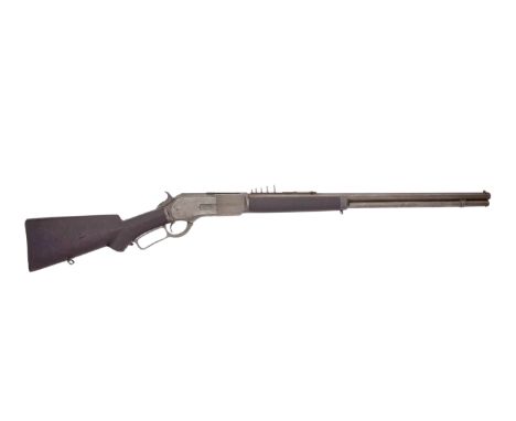 A .45/75 (W.C.F.) Winchester 1876 Third Model Repeating RifleNo. 36522 For 1883With octagonal sighted barrel (rifling with so