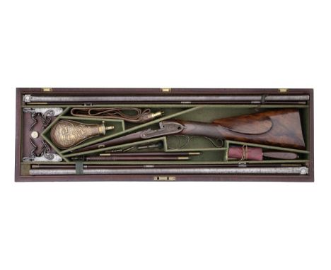 A Rare Cased 16-Bore D.B. Flintlock Sporting Gun With Two Pairs Of BarrelsBy John Manton, London, Nos. 5903 And 5904 For 1812