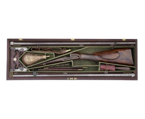 A Rare Cased 16-Bore D.B. Flintlock Sporting Gun With Two Pairs Of BarrelsBy John Manton, London, Nos. 5903 And 5904 For 1812