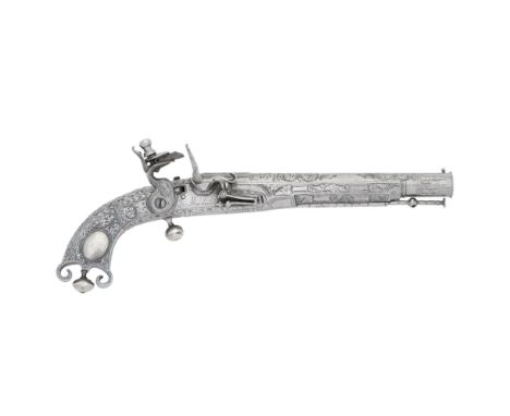 An Unusual 28-Bore Flintlock All-Metal Belt Pistol With Rifled BarrelBy John Murdoch Of Doune, Late 18th CenturyWith four-sta