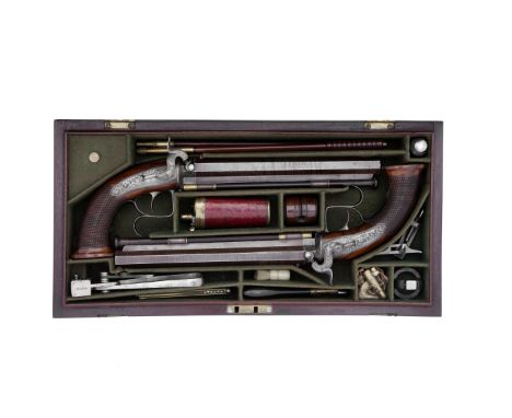 A Fine Cased Pair Of 32-Bore Percussion Duelling Or Target PistolsBy Forsyth &amp; Co., Patent Gunmaker's, London, Nos. 4010 