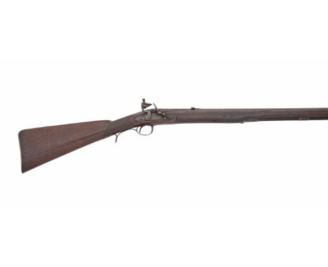 An 18-Bore (.600) Flintlock Sporting Rifle By D. Egg, London, Circa 1790With rebrowned twist slightly swamped octagonal leaf-