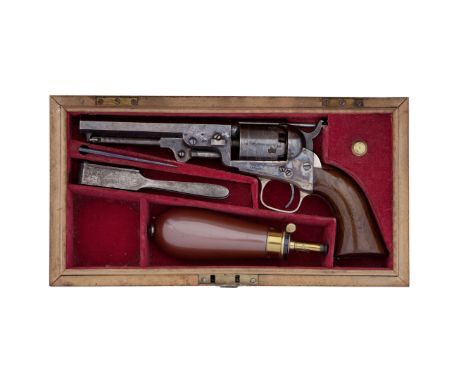 A Fine Cased Colt 1849 Model Pocket Percussion RevolverNo. 6236 For 1855With blued octagonal sighted barrel with London addre