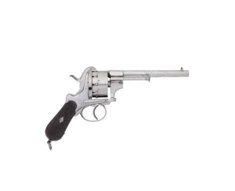A 100-Bore Pin-Fire Ten-Shot Double-Action Revolver Of Lefaucheux Patent TypeCirca 1870With sighted barrel rifled with five s