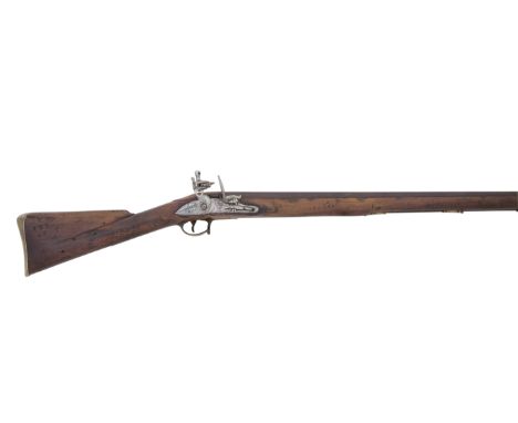 A 10-Bore Flintlock India Pattern Service MusketEarly 19th CenturyWith rebrowned sighted barrel and tang, border engraved rou