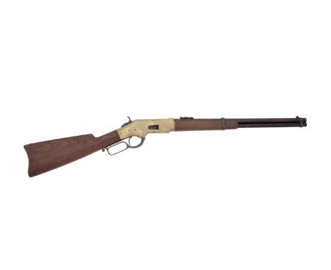 A .44 Rim-Fire Winchester 1866 Third Model 'Yellow Boy' Repeating Rifled CarbineNo. 159249 For 1882With round sighted barrel 