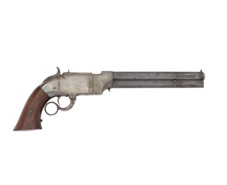 A .41 Rim-Fire Volcanic Lever-Action Navy PistolNo. 347, Circa 1855-57With blued part octagonal barrel (small areas of old ru