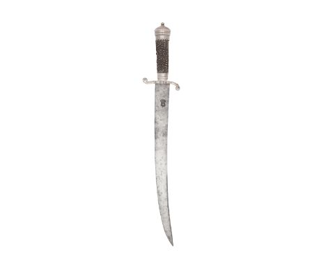 An English Silver-Mounted Hunting HangerLate 17th Century, Silver Maker's Mark WL, A Pellet Above And BelowWith short curved 