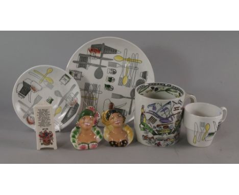 A collection of British and Continental ceramics, 19th and 20th century, to comprise a Goss memorial model to Camberwell, tog