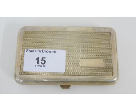 London silver cigarette case with engine turned decoration with makers marks for Ari D Norman, 10.5 x 6cm