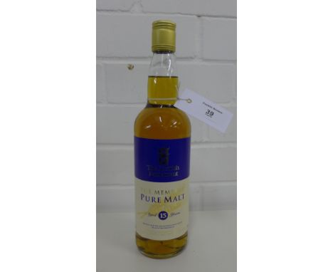 The Scottish Parliament, The Members Pure Malt Scotch Whisky, aged 15 yrs, specially selected for and exclusively sold by the