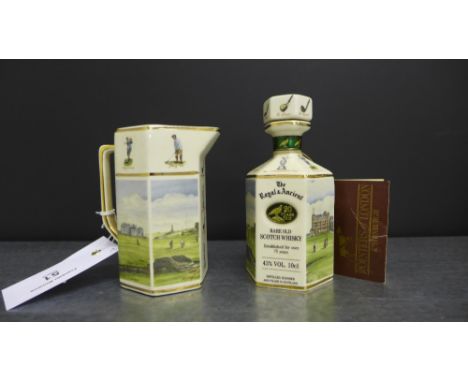 Pointers of London Golfing jug and miniature decanter containing 20-year old Scotch Whiskey  by Gordon Highlander Limited (2)