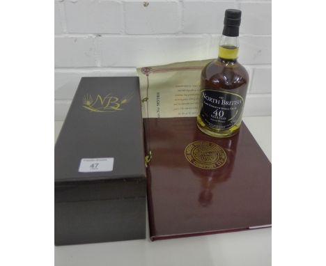 The North British Casks strength single grain 40yr old Scotch Whisky, distilled by the North British Distillery Company Ltd, 