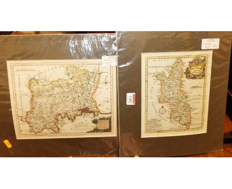 T Kitchin - engraved county map of Buckinghamshire 1784, 21 x 17cm; and one other R Sayer - engraved county map of Middlesex 