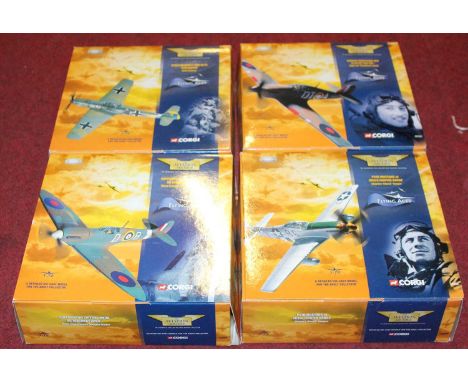 Five various boxed Corgi and Airplane Miniatures 1/72 scale diecast aircraft, mixed examples to include a Corgi Aviation Arch