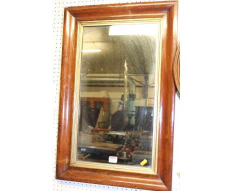 A circa 1900 rosewood framed rectangular wall mirror, 73 x 48cm