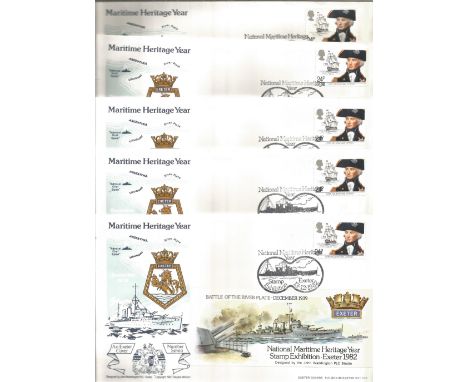 Trade Lot Of 10 Identical Maritime Heritage Year Stamp Exhibition Exeter 1982 First Day Covers. Good condition. We combine po