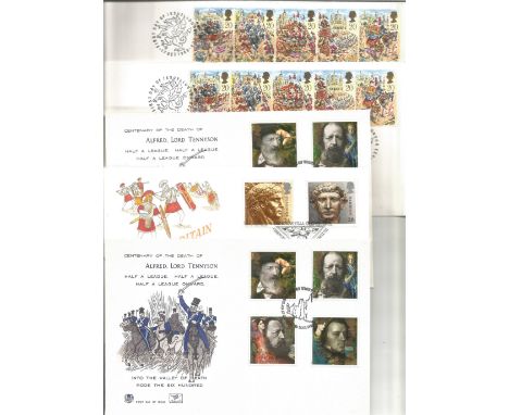 5 Various Stuart First Day Covers inc Alfred Lord Tennyson, Roman Britain And The Lord Mayor's Show. Good condition. We combi