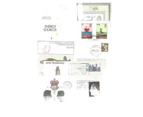 10 x First Day Covers including First Flight British Jet Aircraft, Energy Sources. Good condition. We combine postage on mult