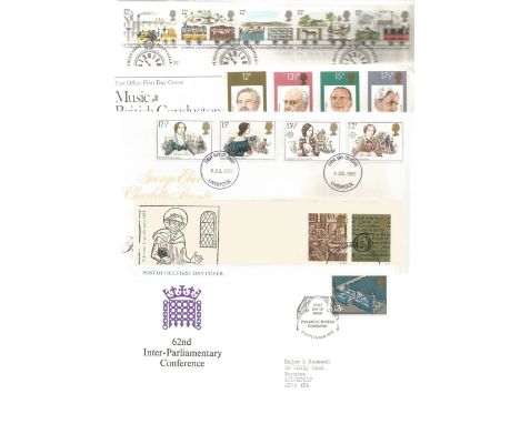 10 x First Day Covers including Scotland Definitives, Social Reformers, Police. Good condition. We combine postage on multipl