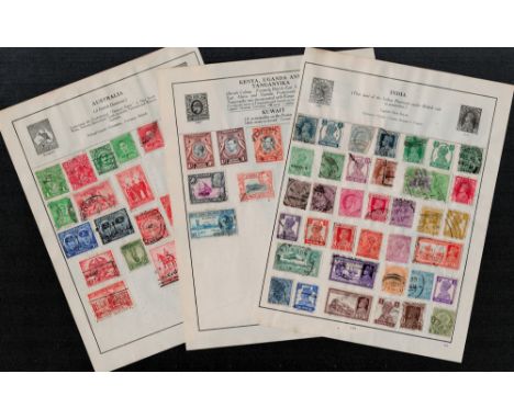 22 Pages of British Common Wealth Stamps from A-K - Australia, British Guiana, Canada, Ceylon, Ireland, India , States, Jamai