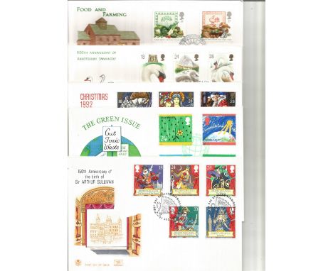 10 Various Stuart First Day Covers inc The Green Issue, RSPCA, Christmas, Arthur Sullivan And Abbotsbury Swannery. Good condi