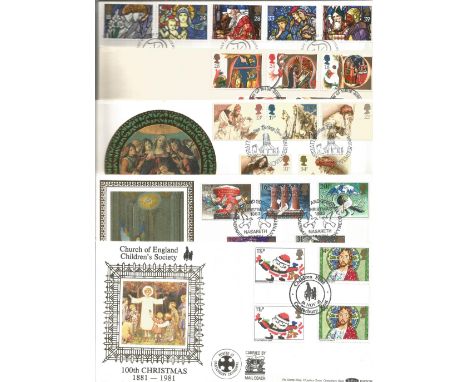 8 x Christmas First Day Covers 1981 - 1997 Including Church Of England Children's Society. Good condition. We combine postage