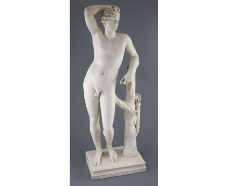 Bartolomeo Cavaceppi (1716-1799). A white marble figure after the Antique Medici Apollo (Apollino), accompanying book on Cava