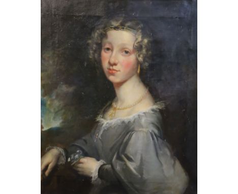Richard Waller (1811-1882)oil on canvasPortrait of a young ladyinscribed and dated 1839 verso29 x 24in.CONDITION: Oil on orig