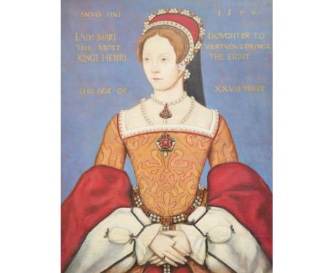 After Master Johnoil on panelPortrait of Queen Mary, 154416 x 12.75in.