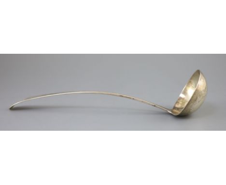 A late 18th/early 19th century Scottish provincial silver Old English pattern soup ladle, possibly by Nathaniel Gilbert, Aber