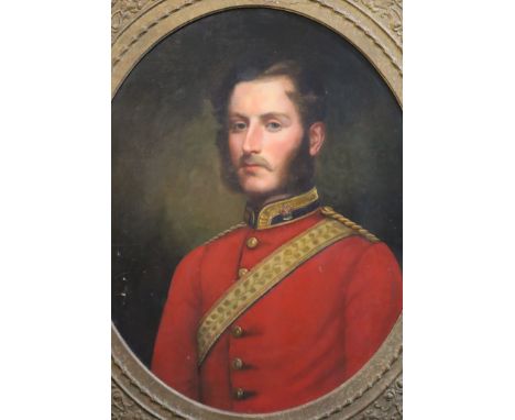 Victorian Schooloil on canvasPortrait of an army officerframed to the oval, 29.5 x 24.5in.CONDITION: Oil on canvas relined 10